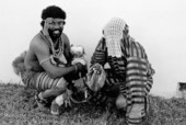 Nigerian acrobatic dancers Augustine (l) and Felix Omeben - North Miami, Florida.