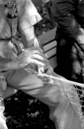 Max Dooley weaving a cast net - Lakeland, Florida.