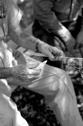 Max Dooley weaving a cast net - Lakeland, Florida.