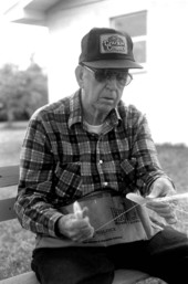 Max Dooley making a cast net - Lakeland, Florida.