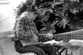 Max Dooley making a cast net - Lakeland, Florida.
