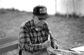 Max Dooley making a cast net - Lakeland, Florida.
