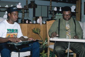Elton Noble learning gospel steel guitar from his mentor Aubrey Ghent - Fort Pierce, Florida