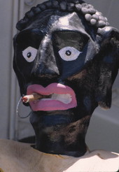 Head of Cuban gigante made by Isaac Duenas and his apprentices - North Miami Beach, Florida.