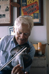 Finnish fiddler William Syralia at his home - Lake Worth, Florida.