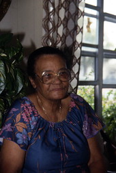 Portrait of quilt maker Lela Lewis - Riviera Beach, Florida.