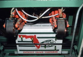 Box of peppers being stapled closed - Boynton Beach, Florida.