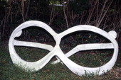 Sculpture of eyeglasses made by Trinidadian Raphael Samuel - West Palm Beach, Florida.