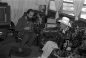 Joseph "Papa Joe" Arbie, Cajun accordion player, practicing with his apprentice Mike Stapleton of North Miami Beach - Live Oak, Florida.