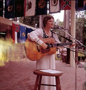 Betsy Wiggins Bouwhuizen of Tampa performing at the 1976 Florida Folk Festival - White Springs, Florida