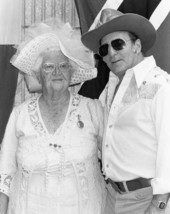 Thelma Boltin and Secretary of State George Firestone at the 1980 Florida Folk Festival - White Springs, Florida