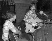 Joe Koehn, left, and Paul Battle, both of Tampa, performing at the 1977 Florida Folk Festival - White Springs, Florida.