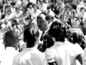 Church choir director Alphonso Levy of Lake City leading the choir at the 1968 Florida Folk Festival - White Springs, Florida