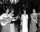 Lydia and the Pinkhams of Lakeland performing at the 1974 Florida Folk Festival - White Springs, Florida