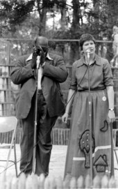 Barbara Muller of Lake Mary and Deacon Dan J. Smith of White Plains, NY performing at the 1975 Florida Folk Festival - White Springs, Florida.