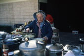 Marie Norris preparing food for canning - White Springs, Florida