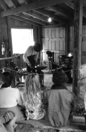 Blacksmithing demonstration at Rural Folklife Days - White Springs, Florida