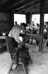 Blacksmithing demonstration at Rural Folklife Days - White Springs, Florida