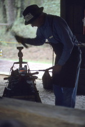 Blacksmithing demonstration at Rural Folklife Days - White Springs, Florida