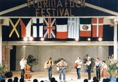 Don Grooms, James Billie, and friends performing at the 1985 Florida Folk Festival - White Springs, Florida.