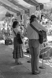 Mary Ann DiNella and Glenn Geiger performing at the 1990 Florida Folk Festival - White Springs, Florida
