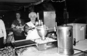 Stella Pantliodis making loukoumades - Tarpon Springs, Florida
