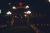 Spring Bayou entrance at night during Epiphany Day celebration - Tarpon Springs, Florida
