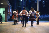 The Beseda Dancers of Masaryktown performing Czechoslovakian folk dance at the 1992 Florida Folk Festival - White Springs, Florida .
