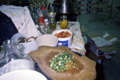 Vegetables being prepared for canning during Rural Folklife Days demonstrations - White Springs, Florida