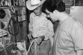 Curly Dekle demonstrating whip braiding - Florida