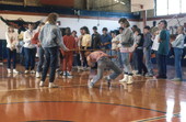 High School students doing the limbo - Williston, Florida