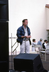 Folklorist Peter Roller speaking at the Traditions Festival - Miami, Florida.