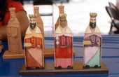 Santos carved by Jose Orta on display at the Traditions Festival - Miami, Florida.