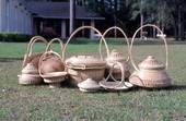 Sweetgrass baskets made by Margaret Garrison - Jacksonville, Florida.