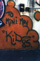 Graffiti in the abandoned Bethlehem Baptist Church building - Sarasota, Florida.