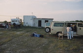 Van with equipment outside the recording studio. - Florida City, Florida