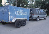 Close up of Emilio Hernandez's van and trailer - Immokalee, Florida