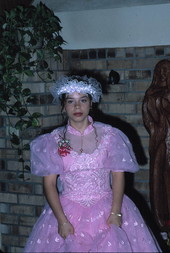 Xochitl Moreno in her Quinceanera dress - Apopka, Florida