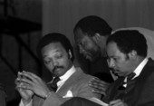 Jesse Jackson, 1984 Presidential candidate and two other men - Tallahassee, Florida.