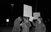 Protesters during visit of Jerry Falwell, leader of the Moral Majority - Tallahassee, Florida.
