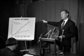 Insurance commissioner, Bill Gunter speaks about hospital cost - Tallahassee, Florida.