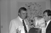 United States Senator Lawton Chiles being interviewed in Tallahassee, Florida.