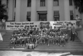 Participants of Tau Kappa Epsilon's keg roll at the Capitol - Tallahassee, Florida.