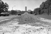View looking west on Apalachee Parkway toward the Capitol - Tallahassee, Florida.