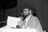 Auctioneer at the Bay Aid auctions - Tallahassee, Florida.