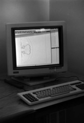 Close up of a desktop computer - Tallahassee, Florida.