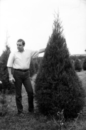 Governor Bob Martinez with his Christmas tree - Tallahassee, Florida.