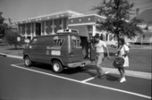 Television crew near FSU"s law school - Tallahassee, Florida.