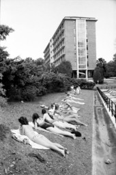 Students sunbathing on FSU's campus - Tallahassee, Florida.