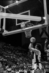 Basketball players reach for the hoop - Tallahassee, Florida